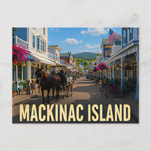 Mackinac Island Michigan Lake Travel Gift Postcard