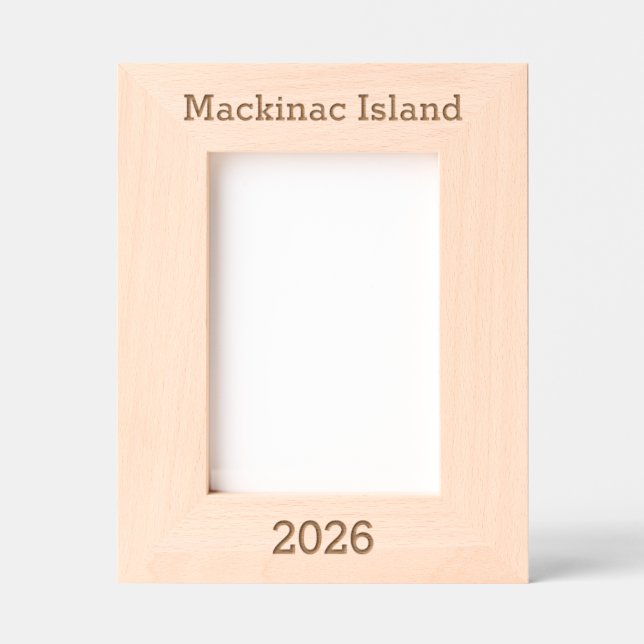 Mackinac Island, Michigan - Laser Engraved Frame  (Front)