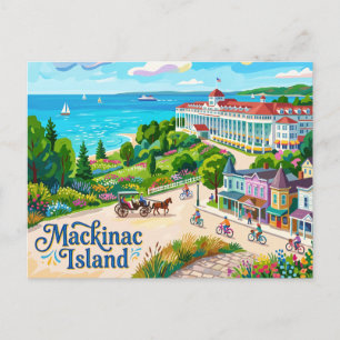 Mackinac Island Michigan Postcard