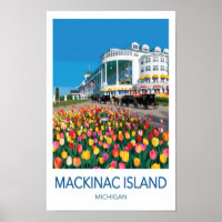 Mackinac Island Michigan Travel Poster