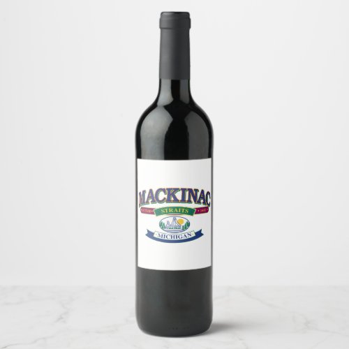 Mackinac Island Michigan Wine Label