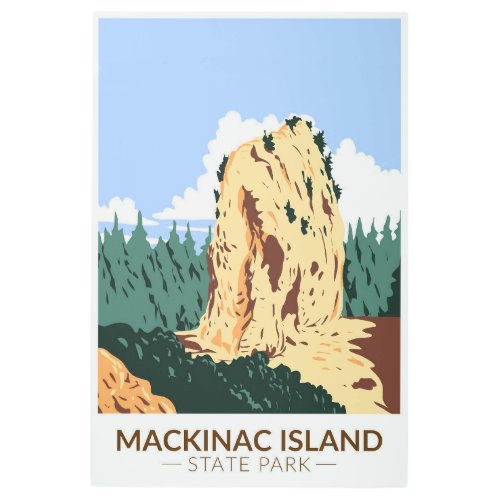 Mackinac Island State Park Michigan Sugar Loaf  Metal Print