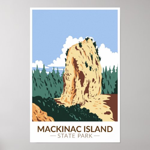 Mackinac Island State Park Michigan Sugar Loaf Poster