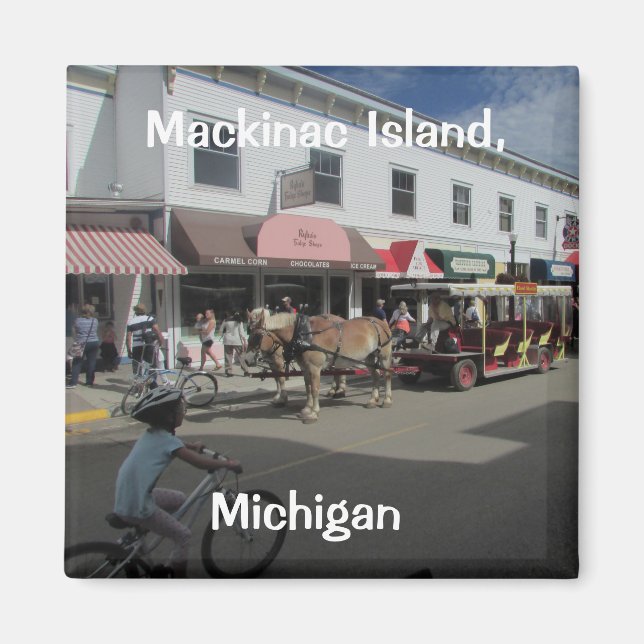 Mackinac Island Street Scene Magnet (Front)
