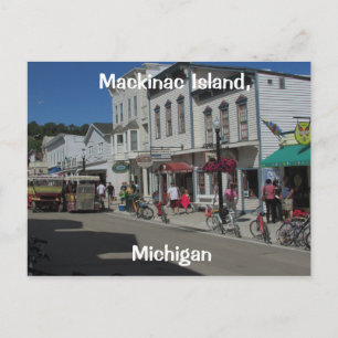 Mackinac Island Street Scene Postcard