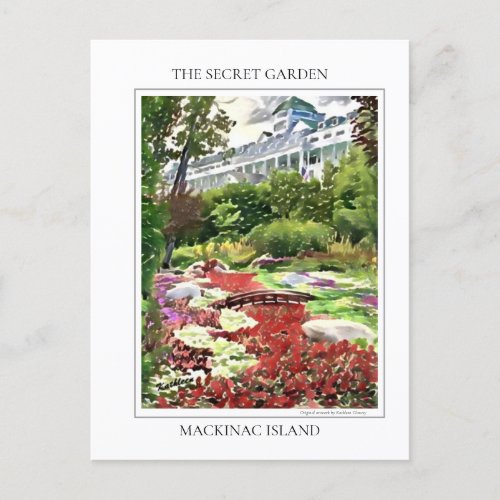 Mackinac Island The Secret Garden Postcard