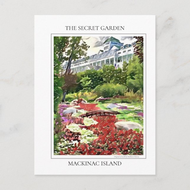 Mackinac Island The Secret Garden Postcard (Front)