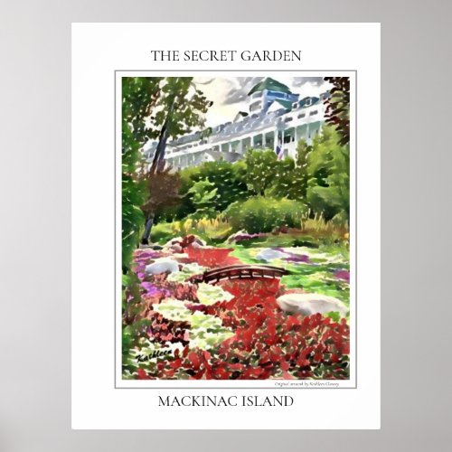 Mackinac Island The Secret Garden Poster