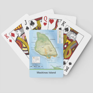 Mackinac Island Topography Playing Cards