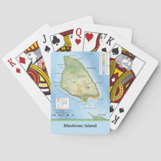 Mackinac Island Topography Playing Cards