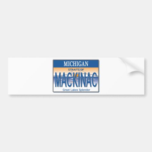 Mackinac License Bumper Sticker