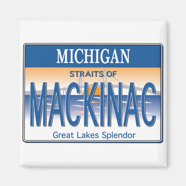 Mackinac License Magnet (Front)