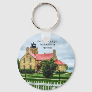 Mackinac Light and Bridge Keychain