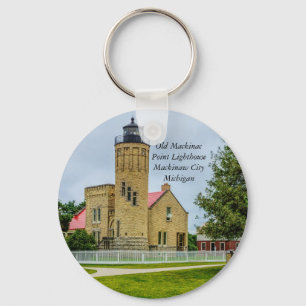 Mackinac Point Light Keychain