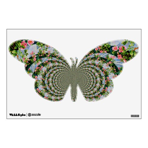 Mackinac Rose butterfly Mandala Wall Sticker