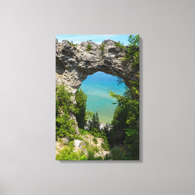 Mackinacs Arch Rock Canvas Print (Front)