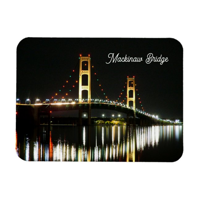 Mackinaw Bridge Flexible Photo Magnet (Horizontal)
