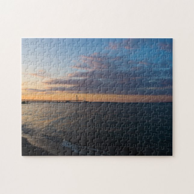 Mackinaw City Dusk Jigsaw Puzzle (Horizontal)
