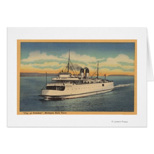 Mackinaw City, MI - View of City of Petoskey (Front Horizontal)