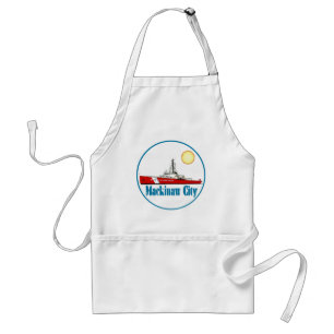 Mackinaw City Michigan Adult Apron