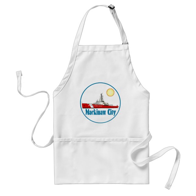 Mackinaw City Michigan Adult Apron (Front)
