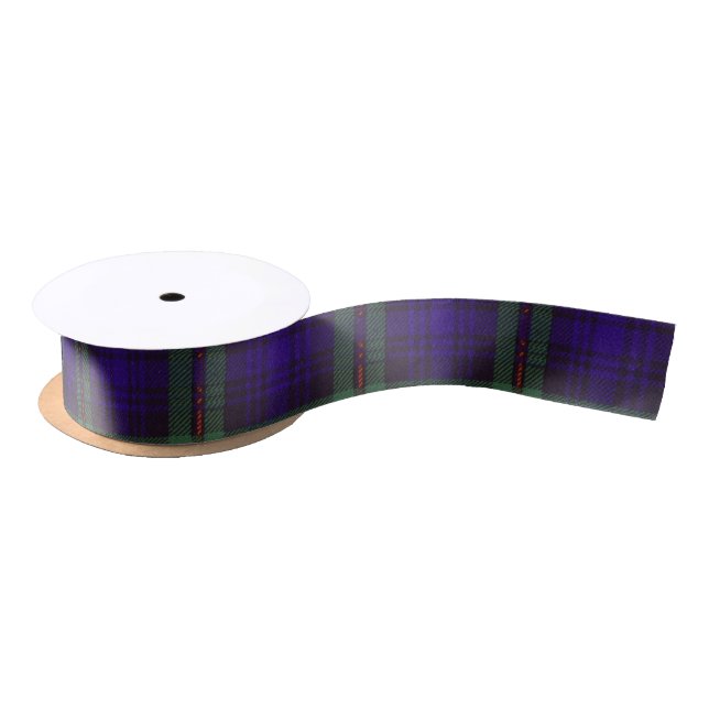 Mackinlay clan Plaid Scottish tartan Satin Ribbon (Spool)