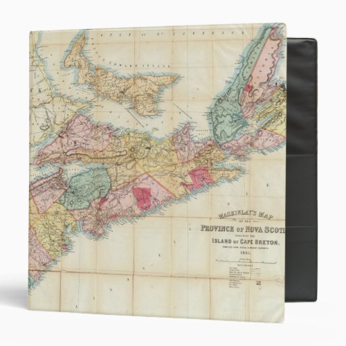 Mackinlays map of the Province of Nova Scotia 2 3 Ring Binder