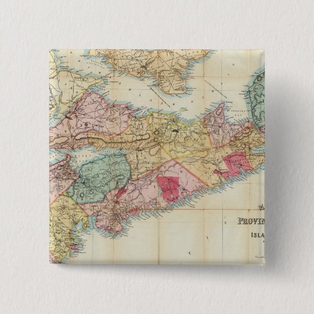 Mackinlay's map of the Province of Nova Scotia 2 Pinback Button (Front)
