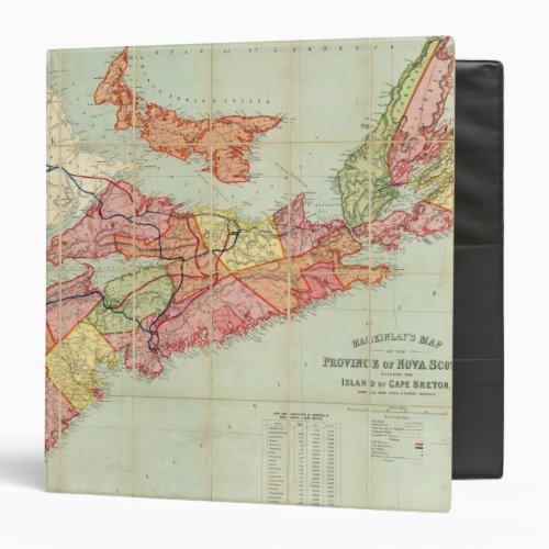 Mackinlays map of the Province of Nova Scotia 4 Binder