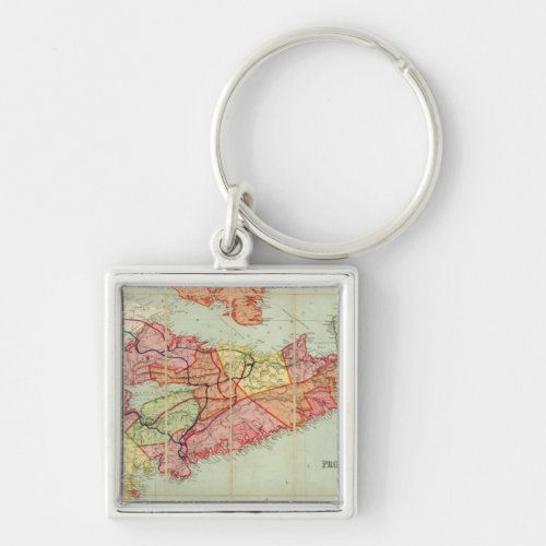 Mackinlays map of the Province of Nova Scotia 4 Keychain