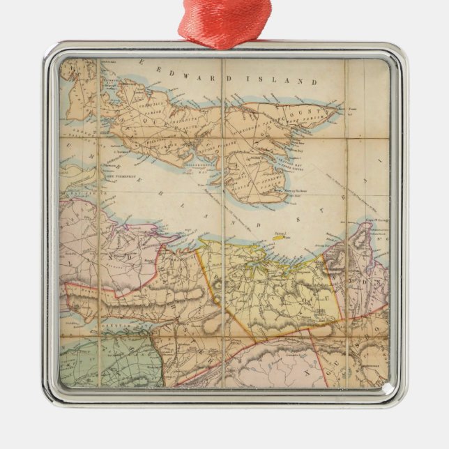 Mackinlay's map of the Province of Nova Scotia Metal Ornament (Front)