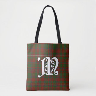 MacKinnon Clan Tartan Monogram Tote Bag