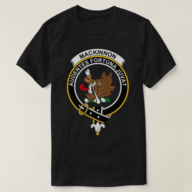 MacKinnon Crest Tartan Clan Scottish Clan T-Shirt (Design Front)