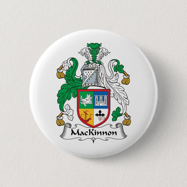 MacKinnon Family Crest Pinback Button (Front)