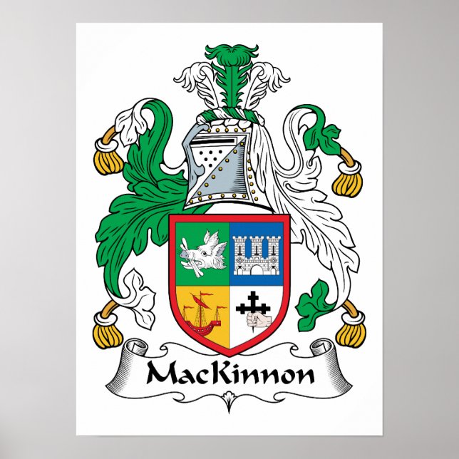 MacKinnon Family Crest Poster (Front)