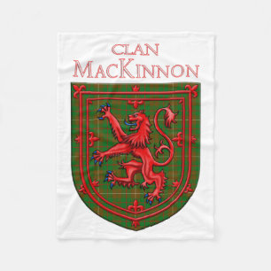 MacKinnon Hunting Tartan Scottish Plaid Fleece Blanket