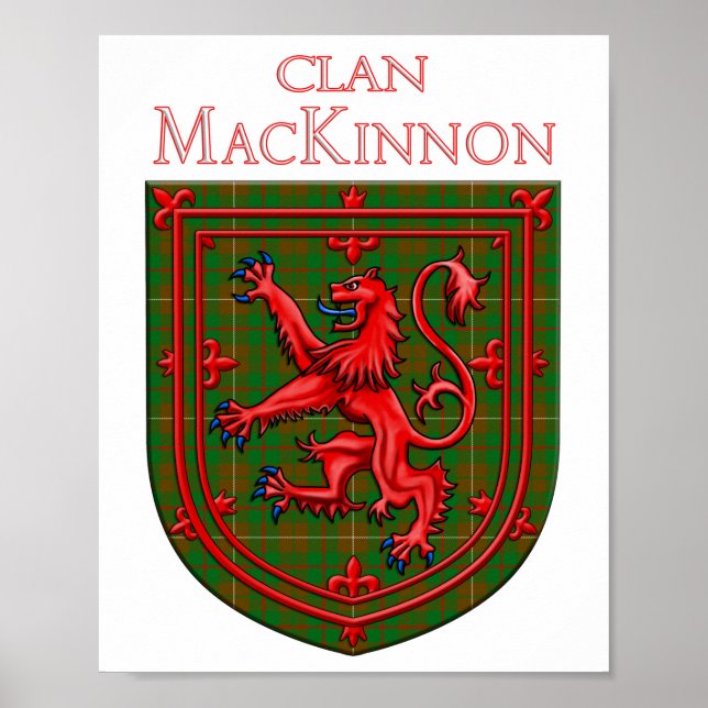 MacKinnon Hunting Tartan Scottish Plaid Poster (Front)