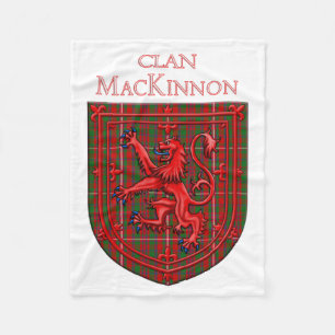 MacKinnon Tartan Scottish Plaid Lion Rampant Fleece Blanket