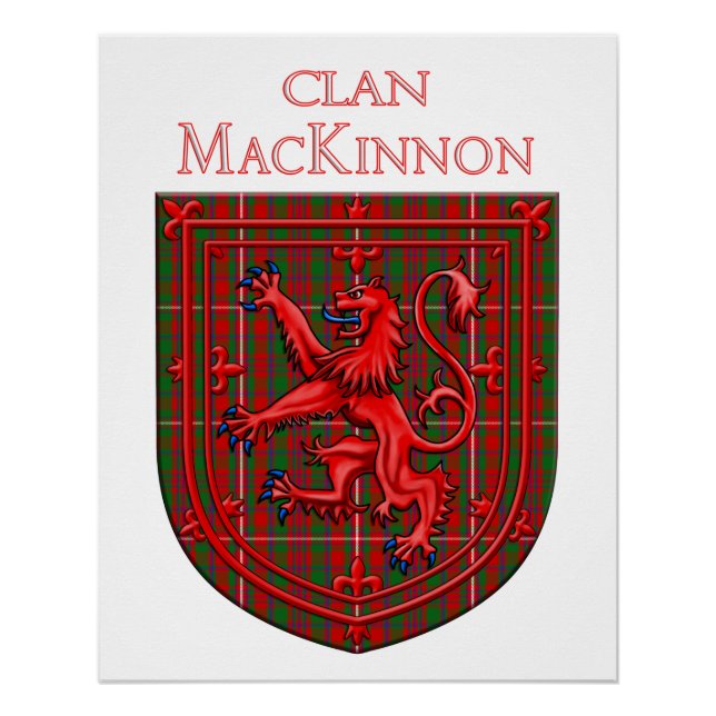 MacKinnon Tartan Scottish Plaid Lion Rampant Poster (Front)