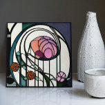 Mackintosh Art Deco Abstract Floral Wall Decor Cer Ceramic Tile<br><div class="desc">This ceramic tile features bold geometric shapes and intricate floral patterns reminiscent of the iconic style of Mackintosh. He was a prominent Scottish architect, designer, and artist of the Art Nouveau movement. Clean lines, geometric shapes, and a strong sense of symmetry characterize his work. These elements are beautifully represented in...</div>