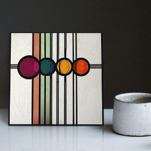 Mackintosh Art Deco Abstract Floral Wall Decor Cer Ceramic Tile