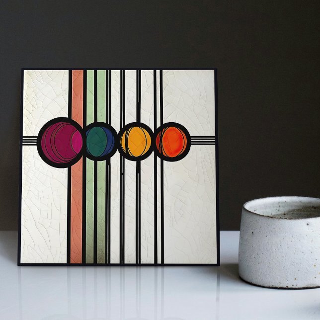 Mackintosh Art Deco Abstract Floral Wall Decor Cer Ceramic Tile (Creator Uploaded)