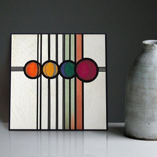 Mackintosh Art Deco Abstract Floral Wall Decor Cer Ceramic Tile