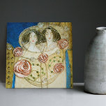 Mackintosh Art Deco Women and Roses Wall Decor Ceramic Tile<br><div class="desc">The ceramic tile depicting two women and roses is a stunning piece of art that can be found in the House for an Art Lover, designed by Charles Rennie Mackintosh. The artwork is located in the dining room, known as the "Decor de la salle a mangèr, " which adds elegance...</div>