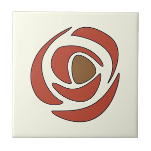Mackintosh Pomegranate Art Nouveau Roses Tile