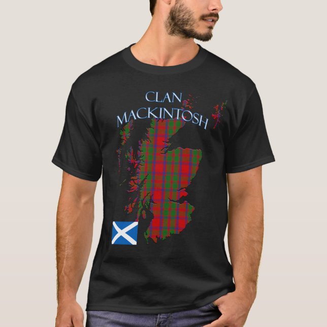 MacKintosh Scottish Clan Tartan Scotland T-Shirt (Front)