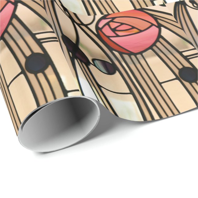 Mackintosh - Stained Glass Window Wrapping Paper (Roll Corner)
