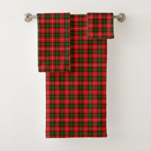MacKintosh tartan red green plaid Bath Towel Set