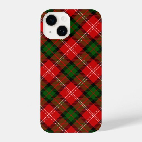 MacKintosh tartan red green plaid iPhone 14 Case