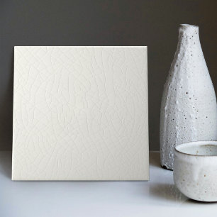 Mackintosh White Glazed Crackled Wall Decor Ceramic Tile